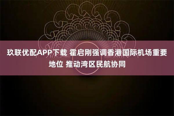 玖联优配APP下载 霍启刚强调香港国际机场重要地位 推动湾区民航协同